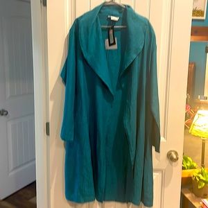 Teal bryn Walker Linen Shaw